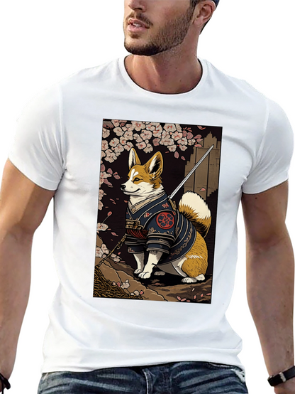 Samurai Corgi Graphic Tee