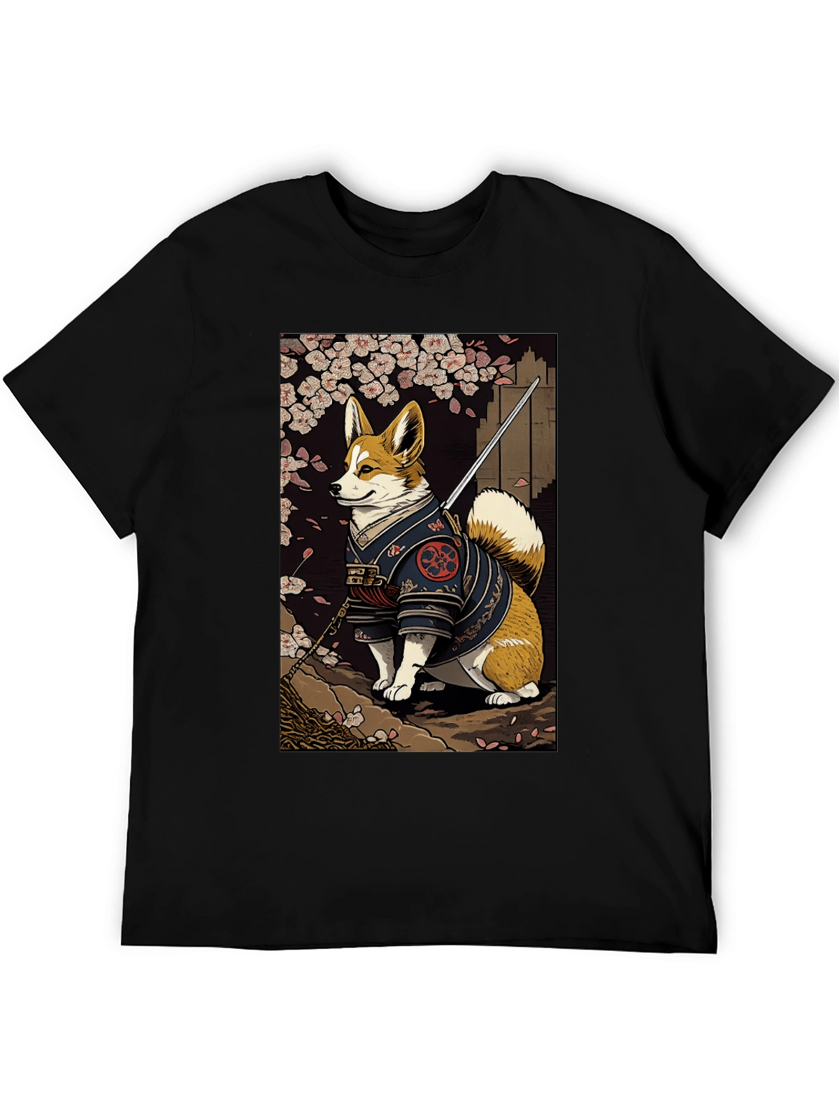 Samurai Corgi Graphic Tee