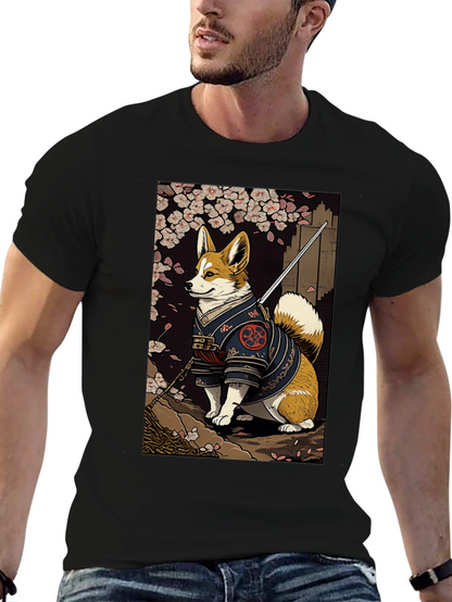 Samurai Corgi Graphic Tee