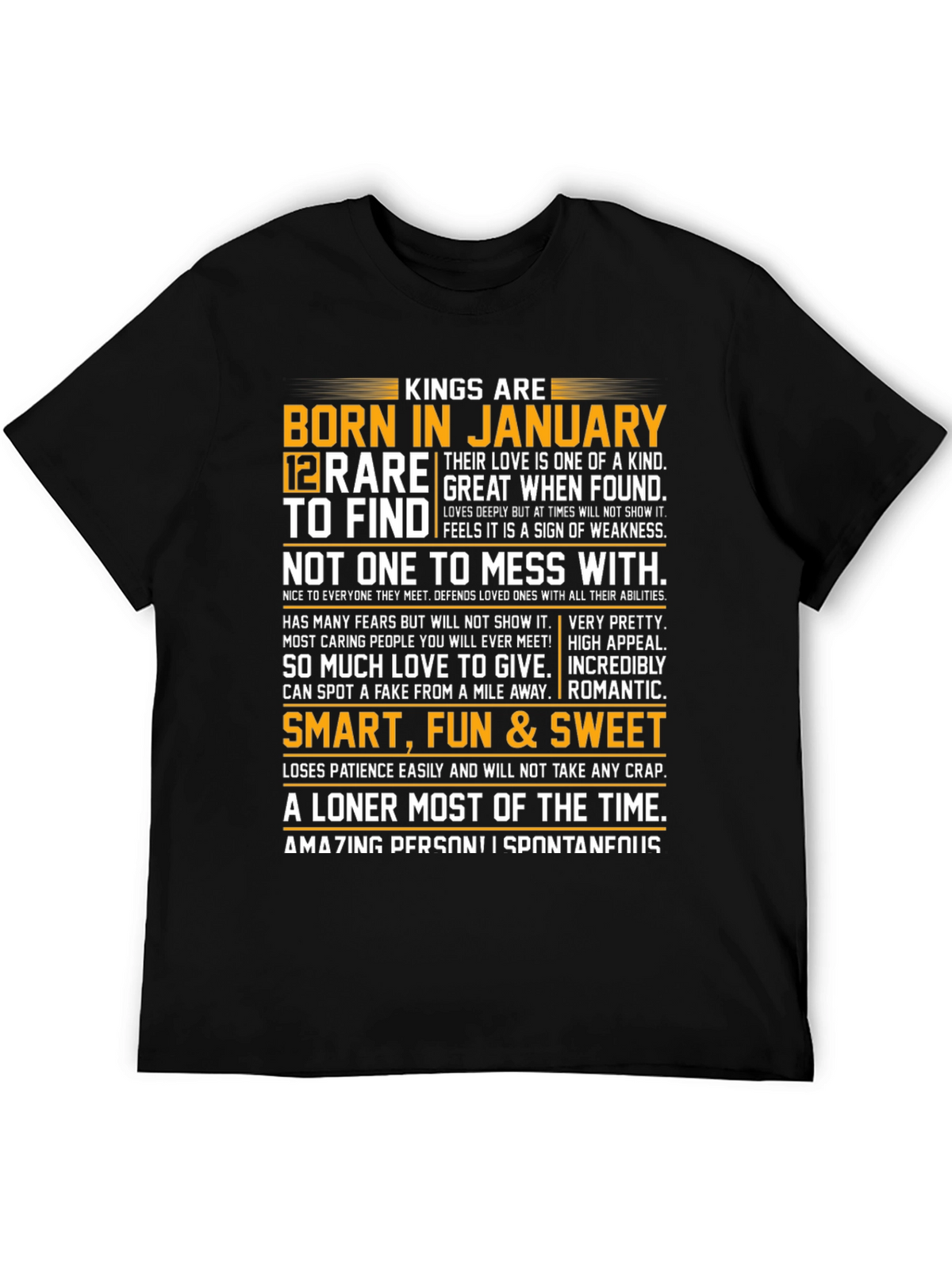 Kings Born in January Graphic Tee