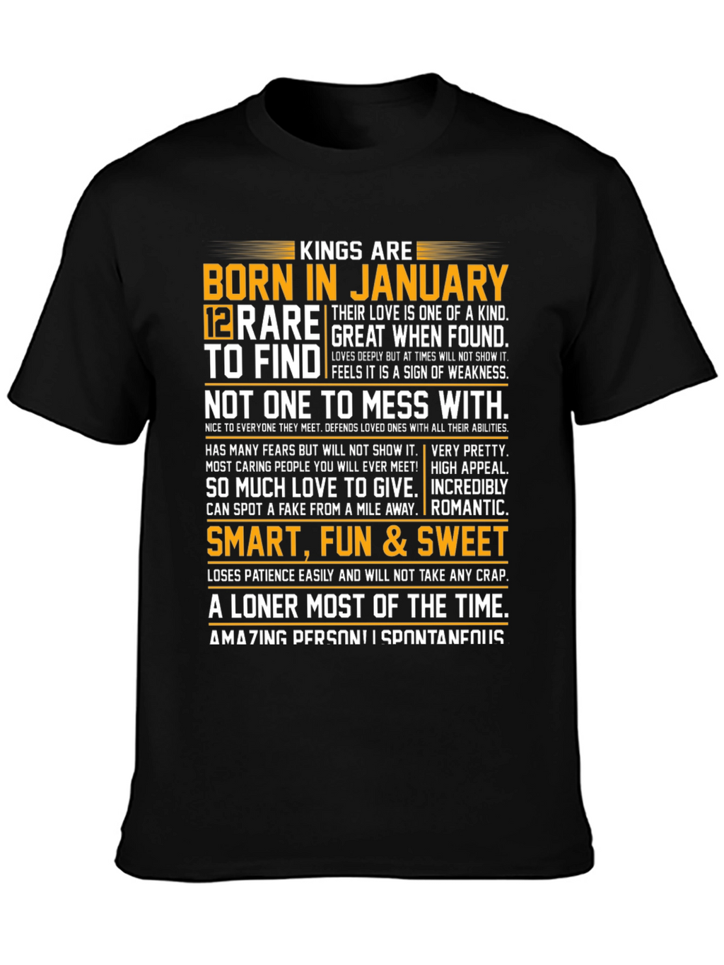 Kings Born in January Graphic Tee