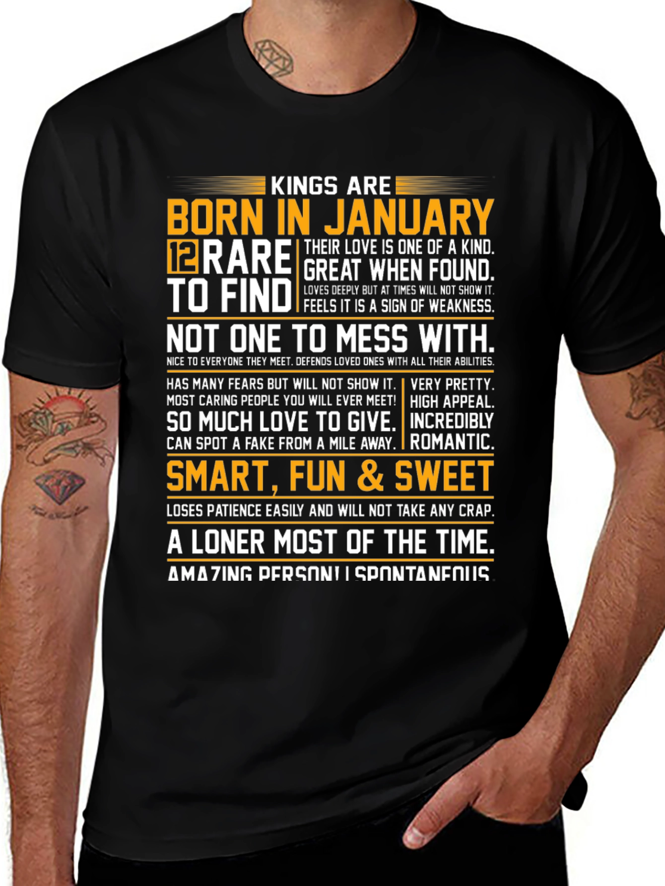 Kings Born in January Graphic Tee