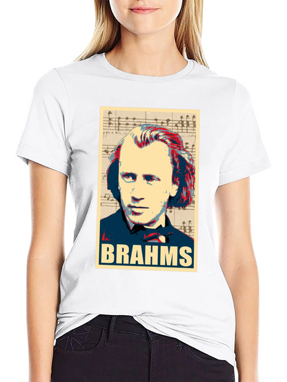 Johannes Brahms Portrait Graphic T-Shirt