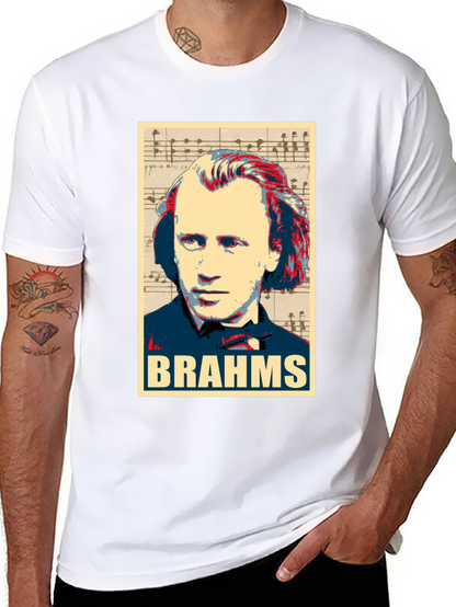 Johannes Brahms Portrait Graphic T-Shirt