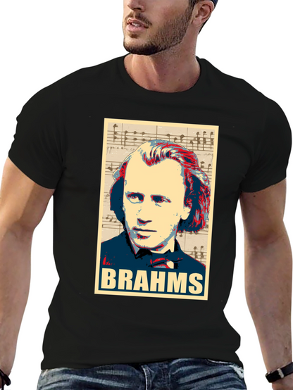 Johannes Brahms Portrait Graphic T-Shirt