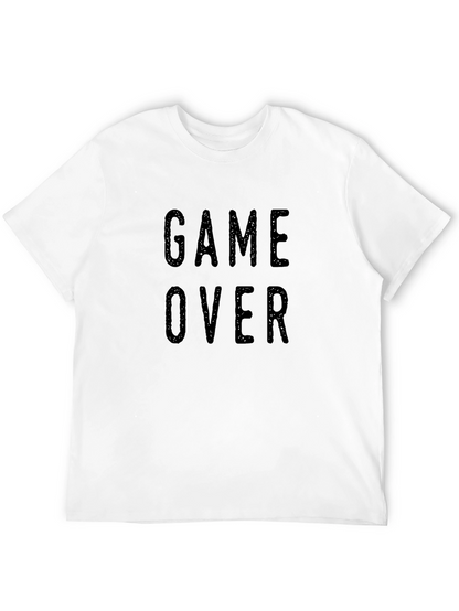 Game Over Graphic Tee - Casual Black T-Shirt