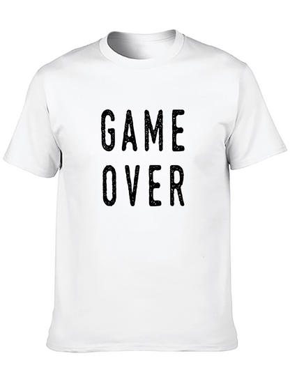 Game Over Graphic Tee - Casual Black T-Shirt