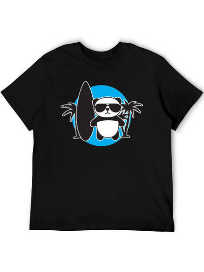 Cool Panda Surfer Graphic Tee