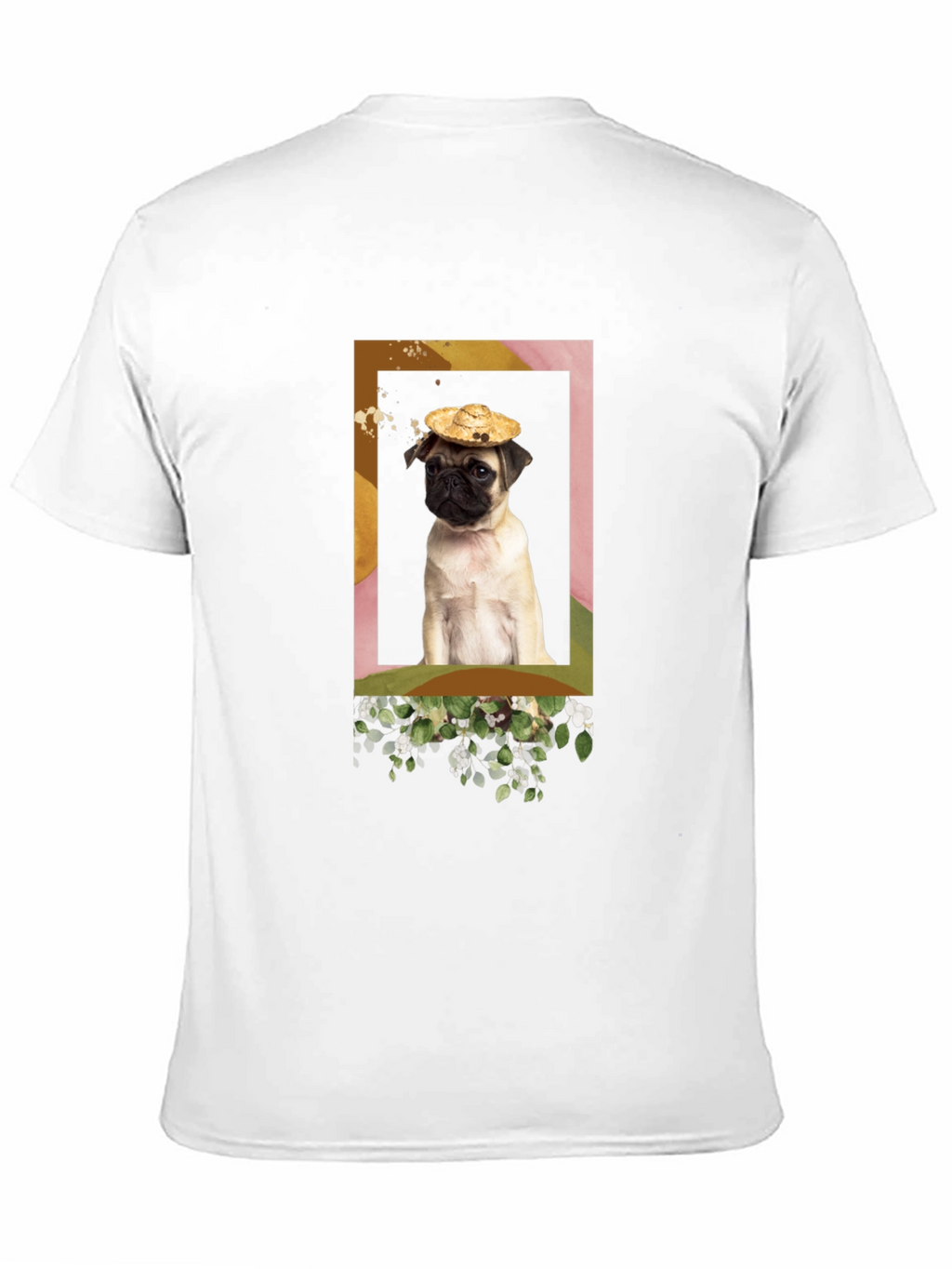 Pug in Hat Graphic T-Shirt - Unique Design