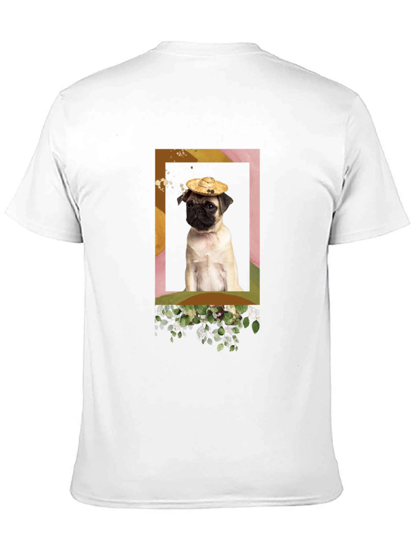 Pug in Hat Graphic T-Shirt - Unique Design