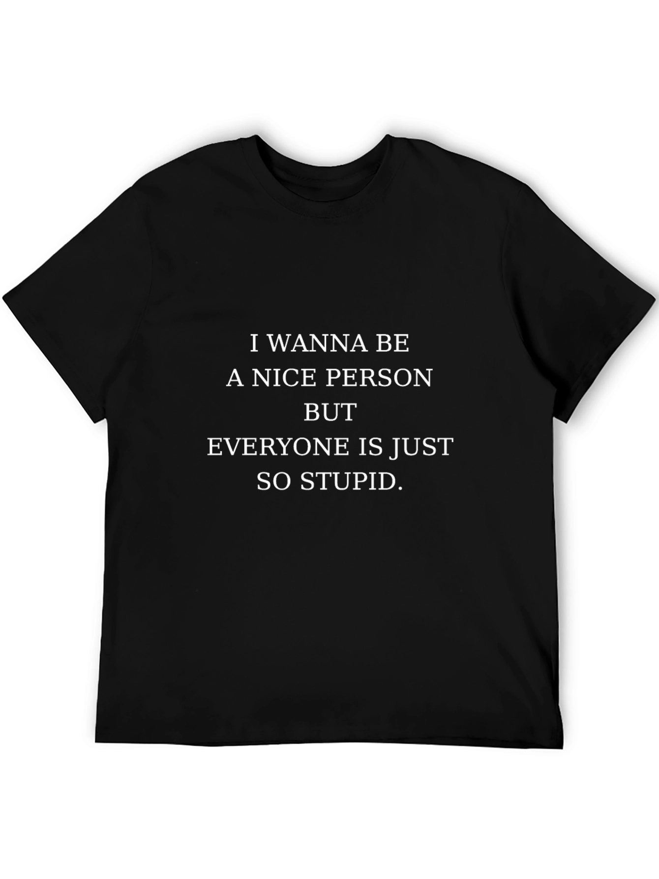 Funny Sarcastic Graphic T-Shirt - I Wanna Be a Nice Person