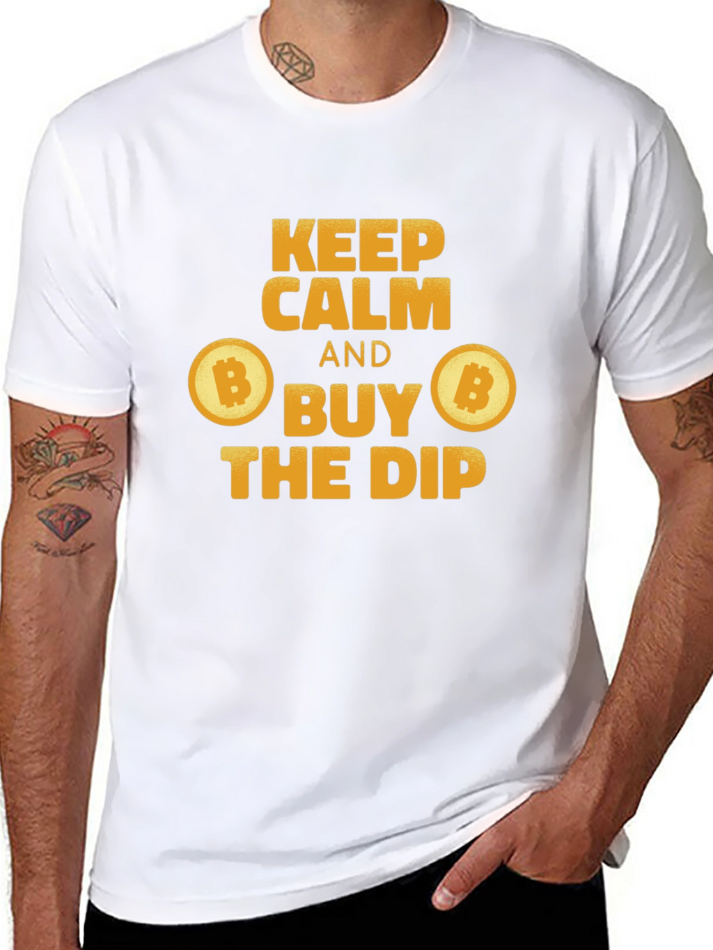 Keep Calm and Buy the Dip Bitcoin T-Shirt