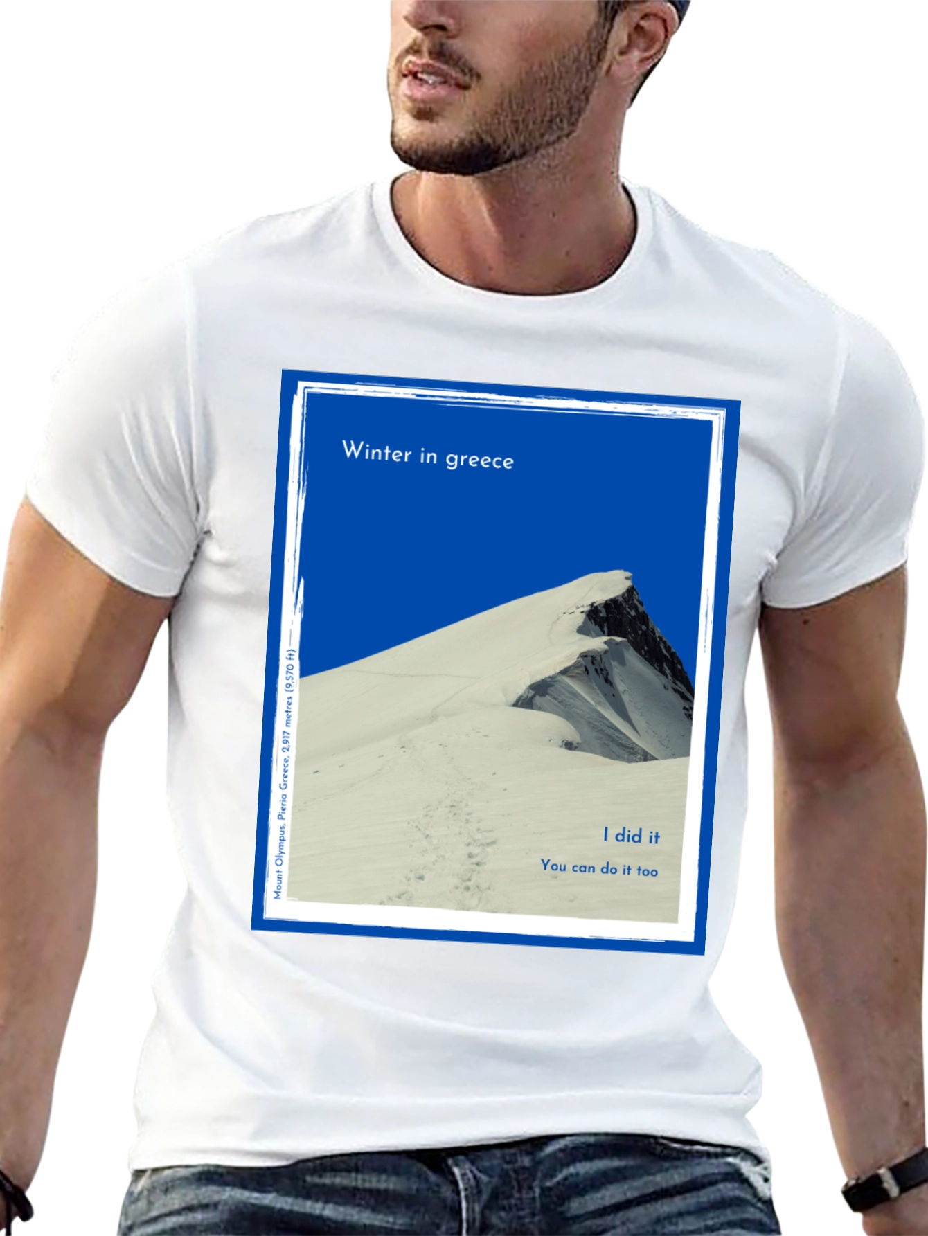 Winter Greece Mountain T-Shirt