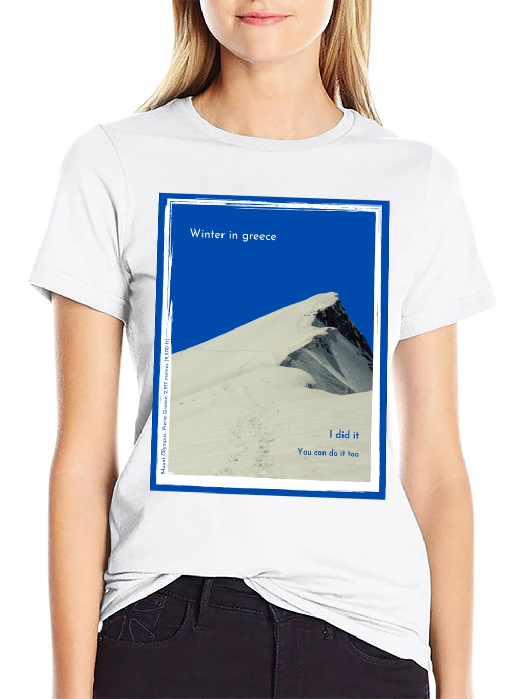 Winter Greece Mountain T-Shirt