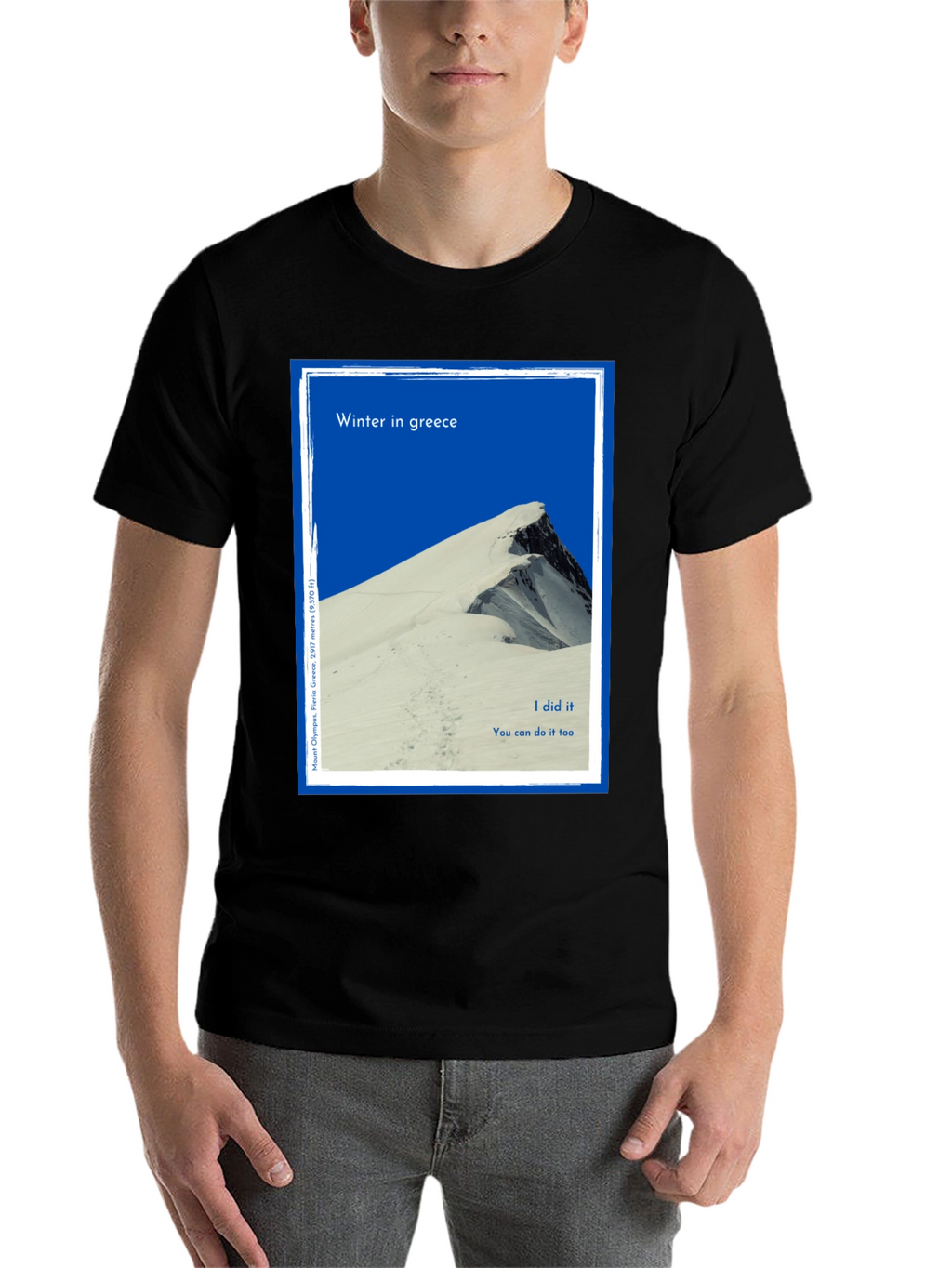 Winter Greece Mountain T-Shirt