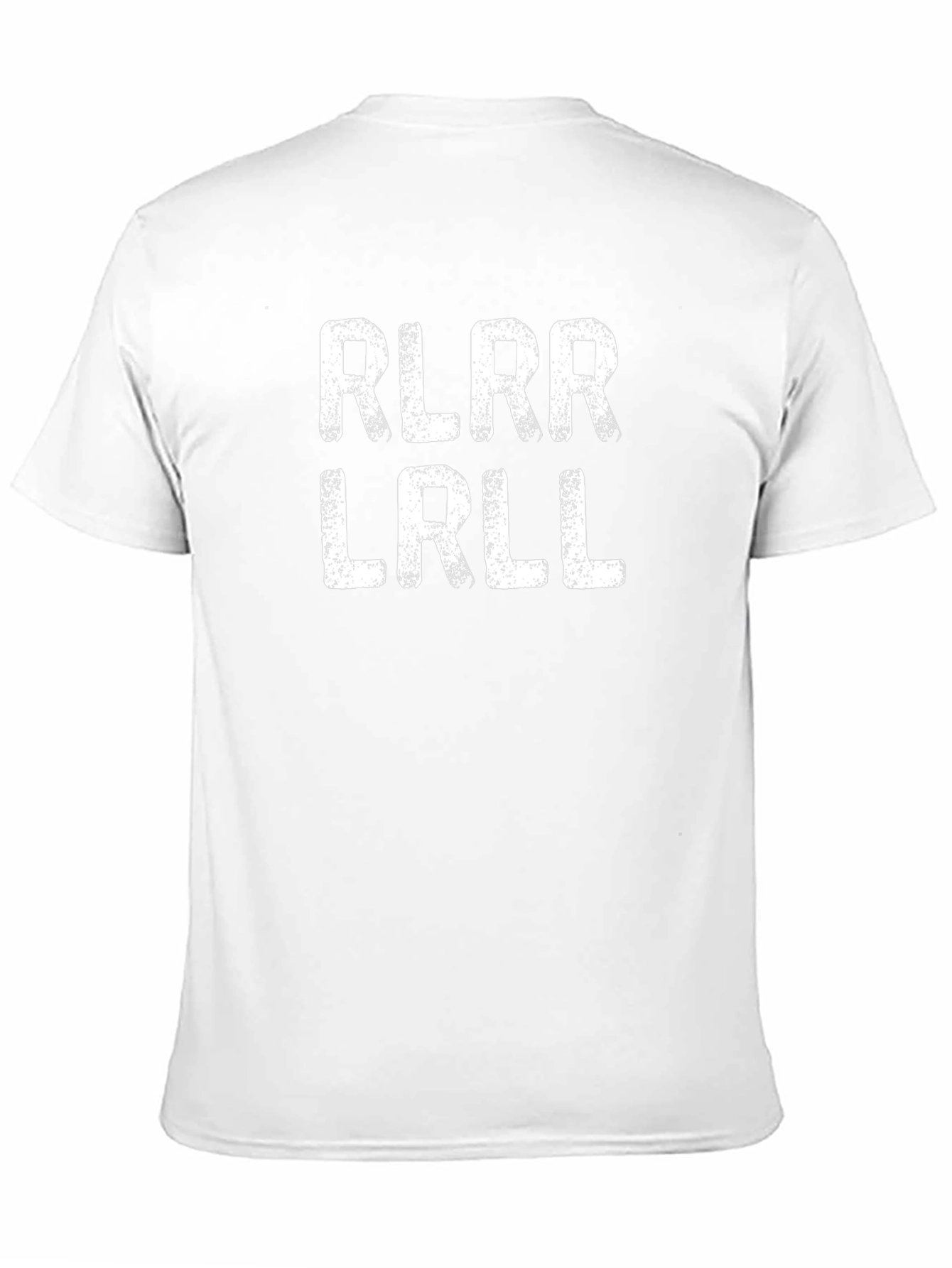 RLRR LRLL Text T-Shirt - Black Crew Neck Tee