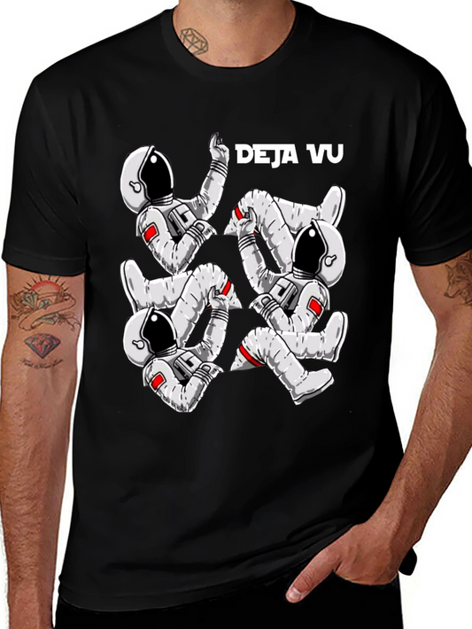 Deja Vu Astronaut Black T-Shirt