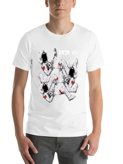 Deja Vu Astronaut Black T-Shirt