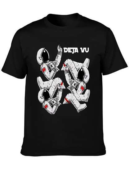 Deja Vu Astronaut Black T-Shirt