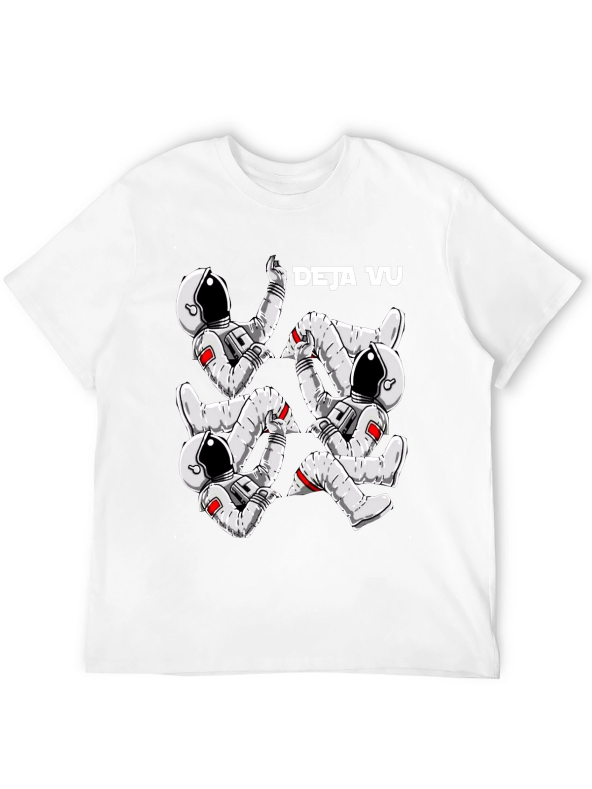 Deja Vu Astronaut Black T-Shirt