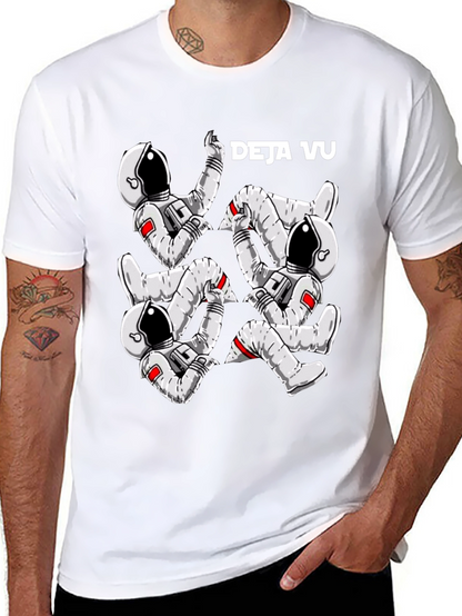 Deja Vu Astronaut Black T-Shirt