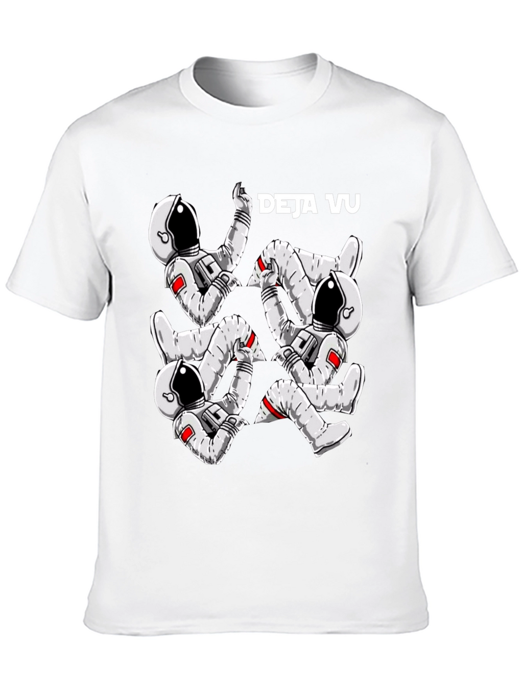 Deja Vu Astronaut Black T-Shirt
