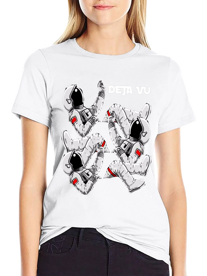 Deja Vu Astronaut Black T-Shirt