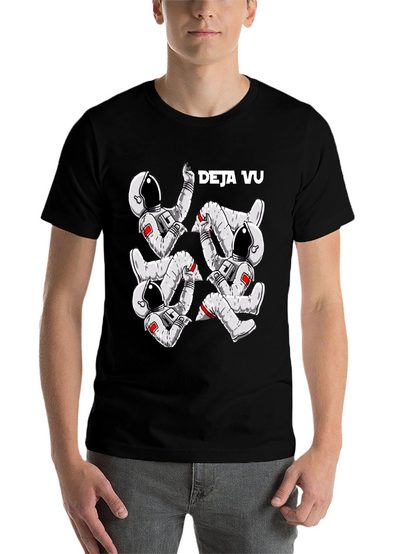 Deja Vu Astronaut Black T-Shirt