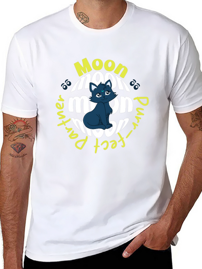 Moon Purr-fect Partner Black T-Shirt