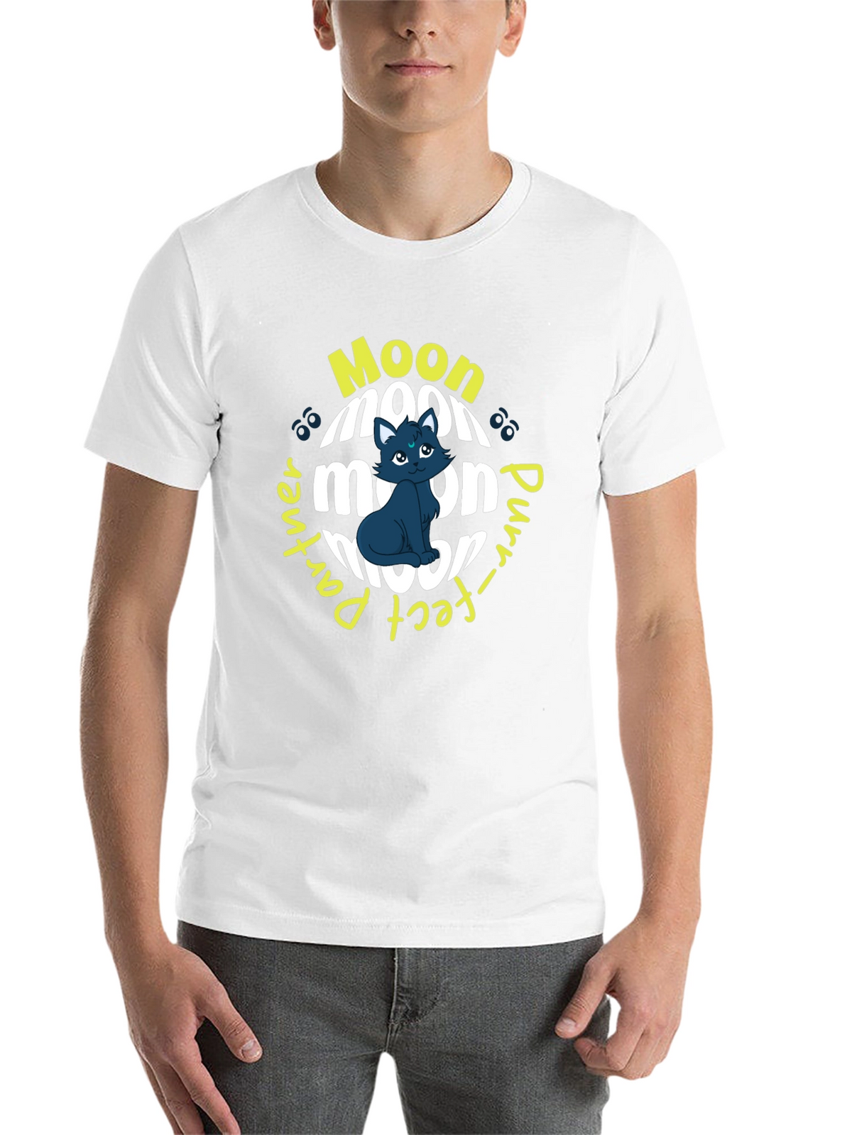 Moon Purr-fect Partner Black T-Shirt