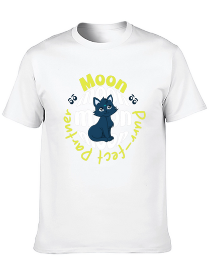 Moon Purr-fect Partner Black T-Shirt