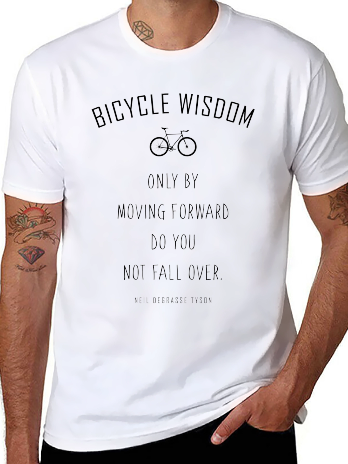 Bicycle Wisdom Graphic Tee - Moving Forward T-Shirt