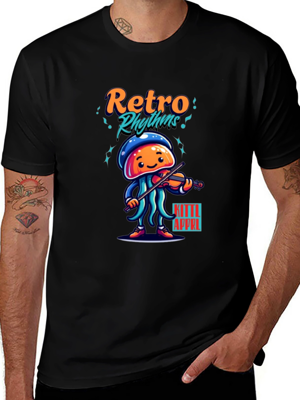 Retro Rhythms Jellyfish Musician Tee