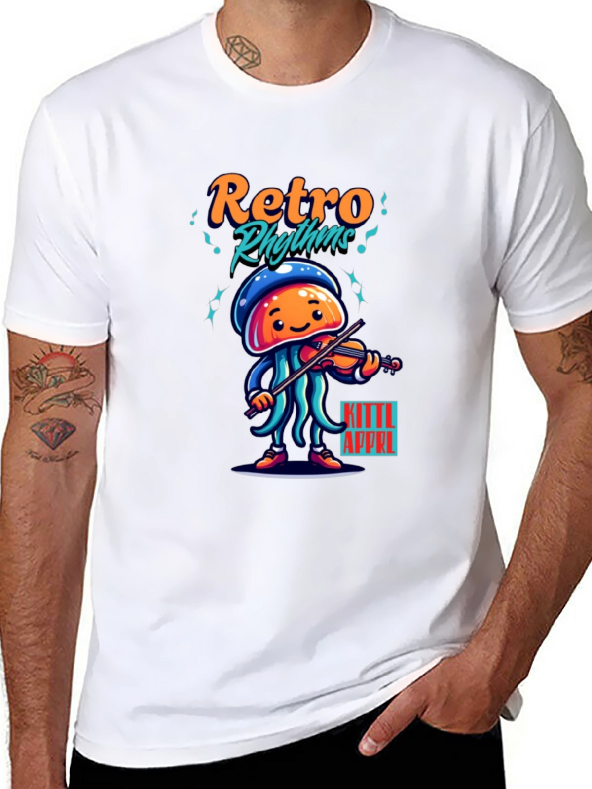 Retro Rhythms Jellyfish Musician Tee