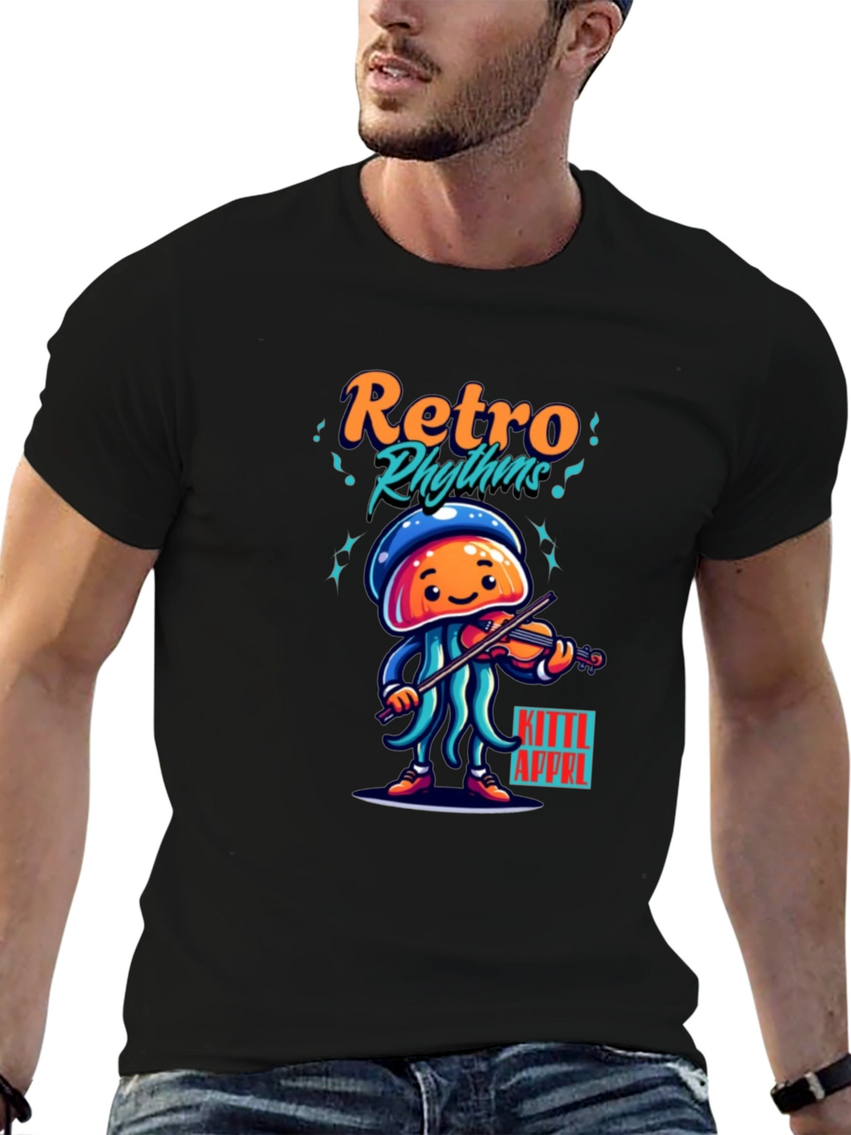 Retro Rhythms Jellyfish Musician Tee