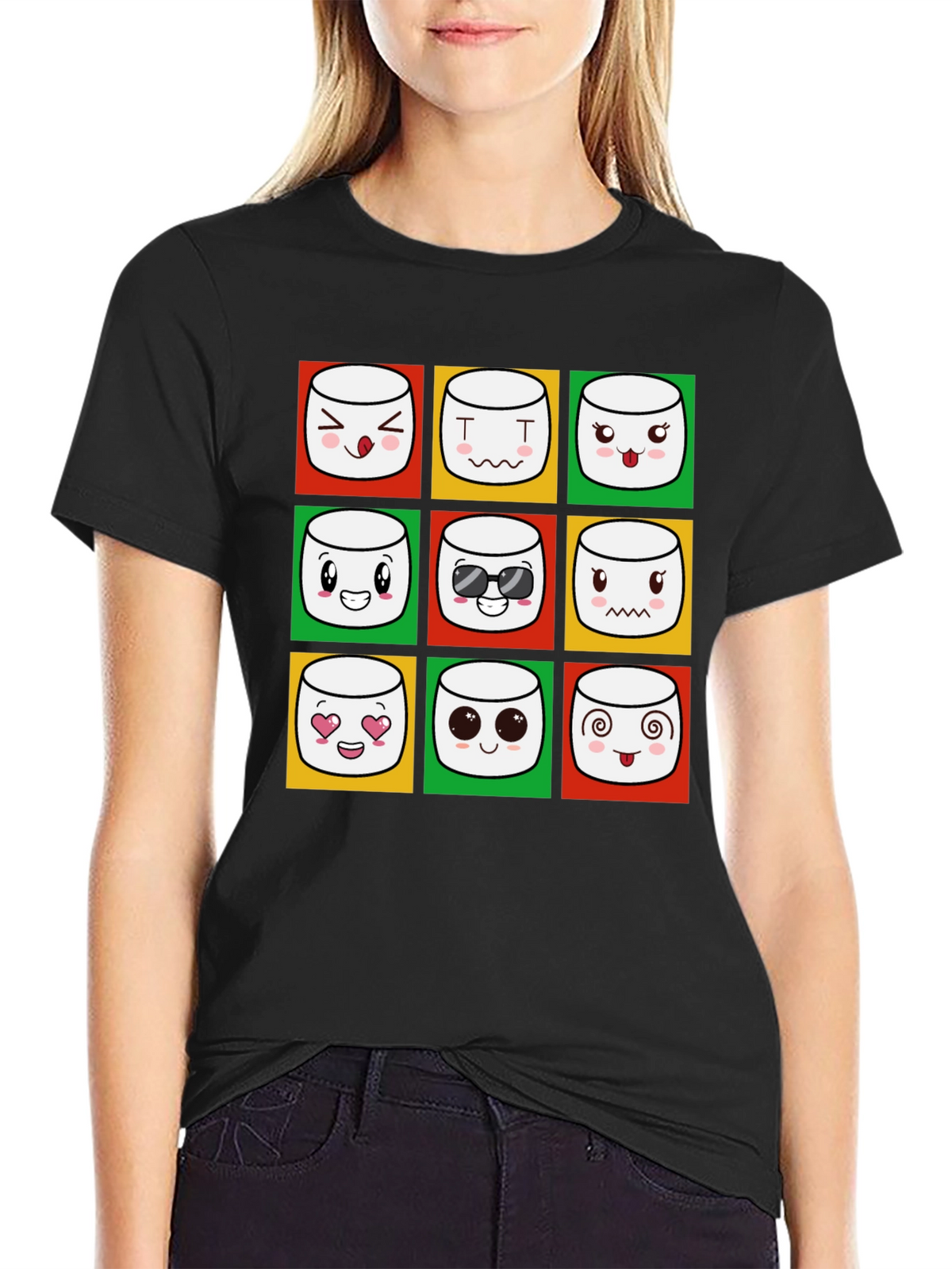 Emoji Marshmallow T-Shirt - Fun Graphic Tee