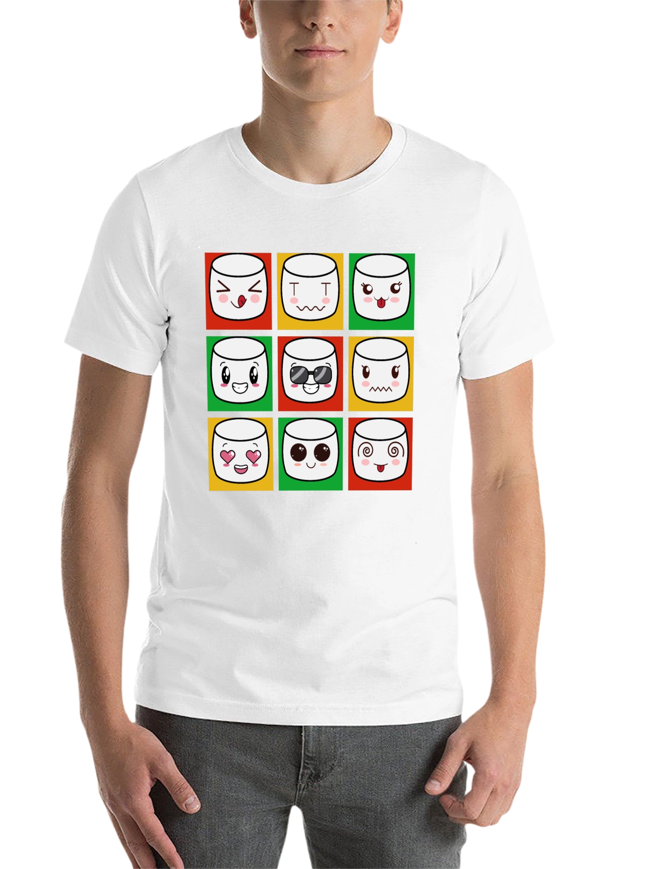 Emoji Marshmallow T-Shirt - Fun Graphic Tee