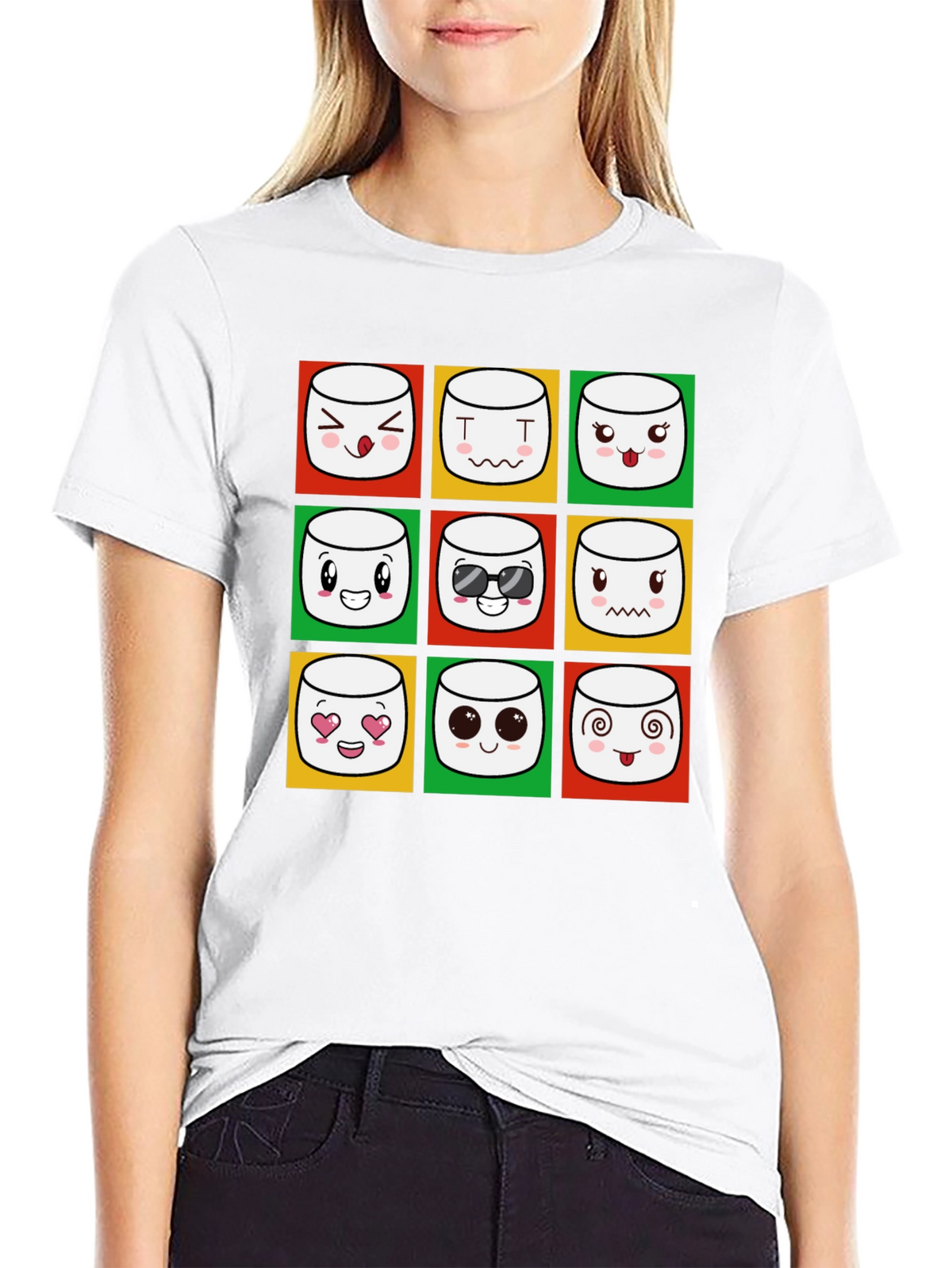 Emoji Marshmallow T-Shirt - Fun Graphic Tee