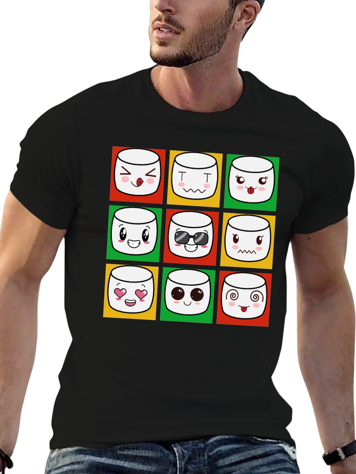 Emoji Marshmallow T-Shirt - Fun Graphic Tee