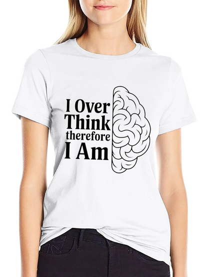 Over Think Brain Tee - Mens Black Graphic T-Shirt