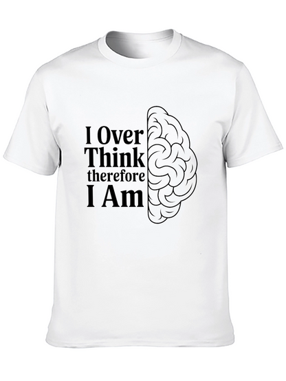 Over Think Brain Tee - Mens Black Graphic T-Shirt