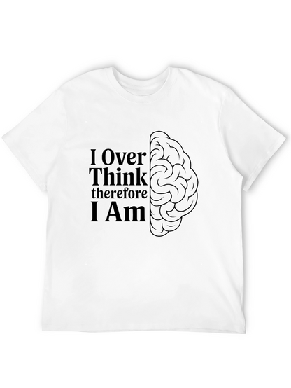 Over Think Brain Tee - Mens Black Graphic T-Shirt