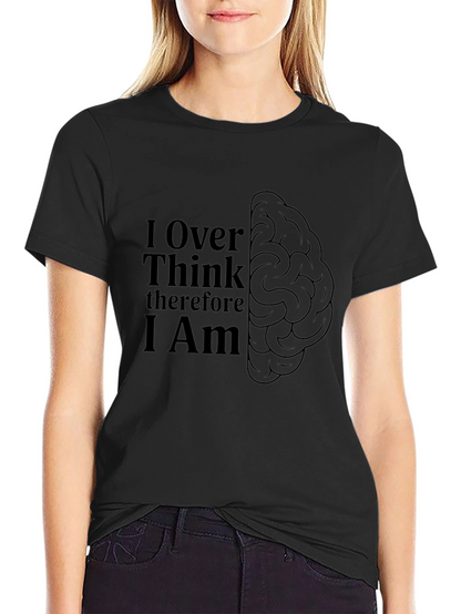Over Think Brain Tee - Mens Black Graphic T-Shirt