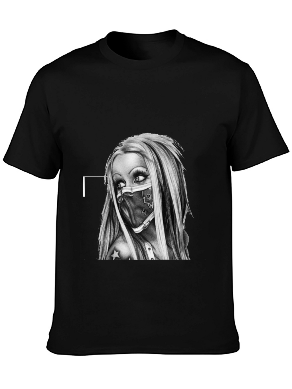 Edgy Graphic Tee - Tattoo Art Style