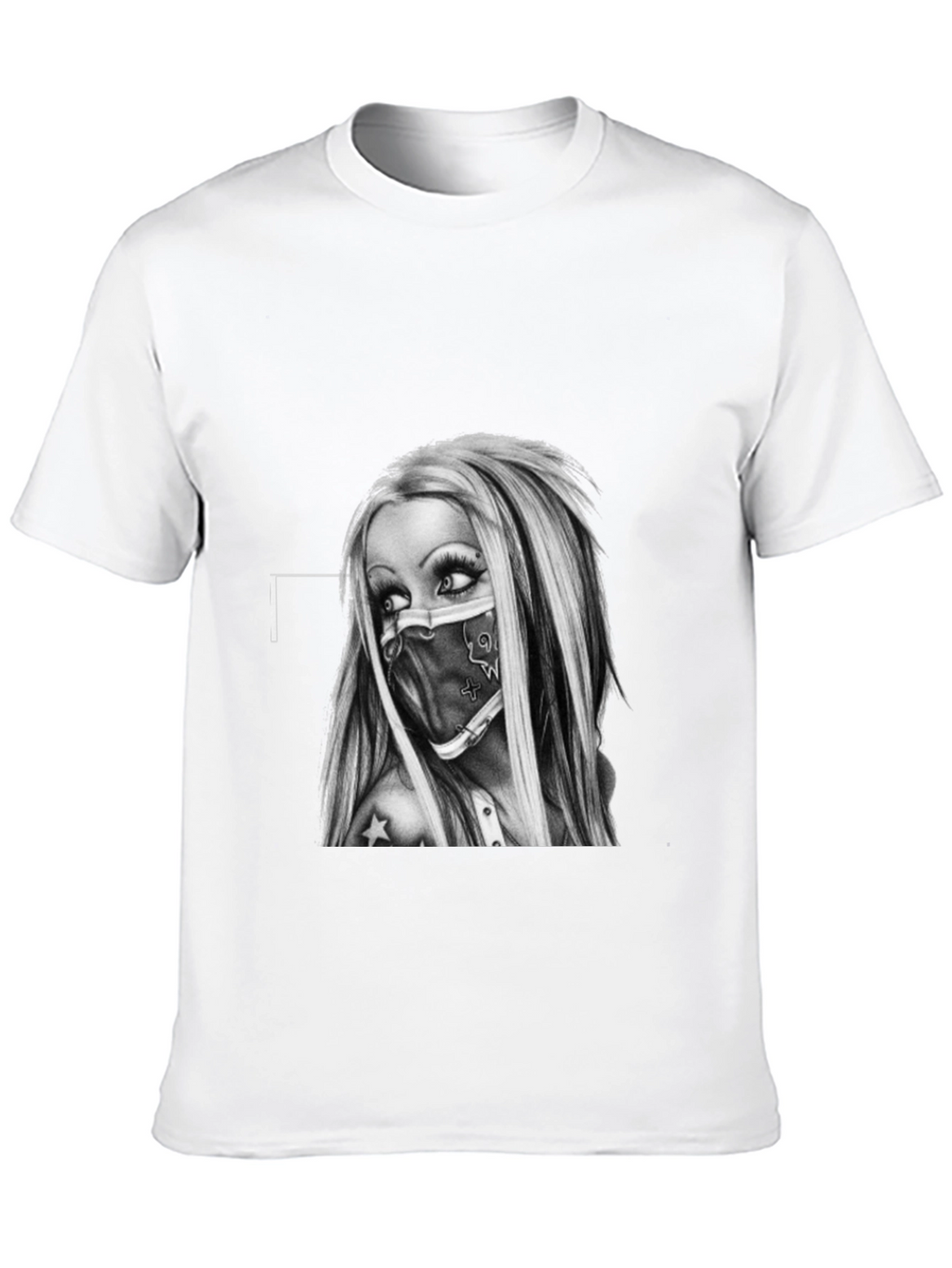Edgy Graphic Tee - Tattoo Art Style