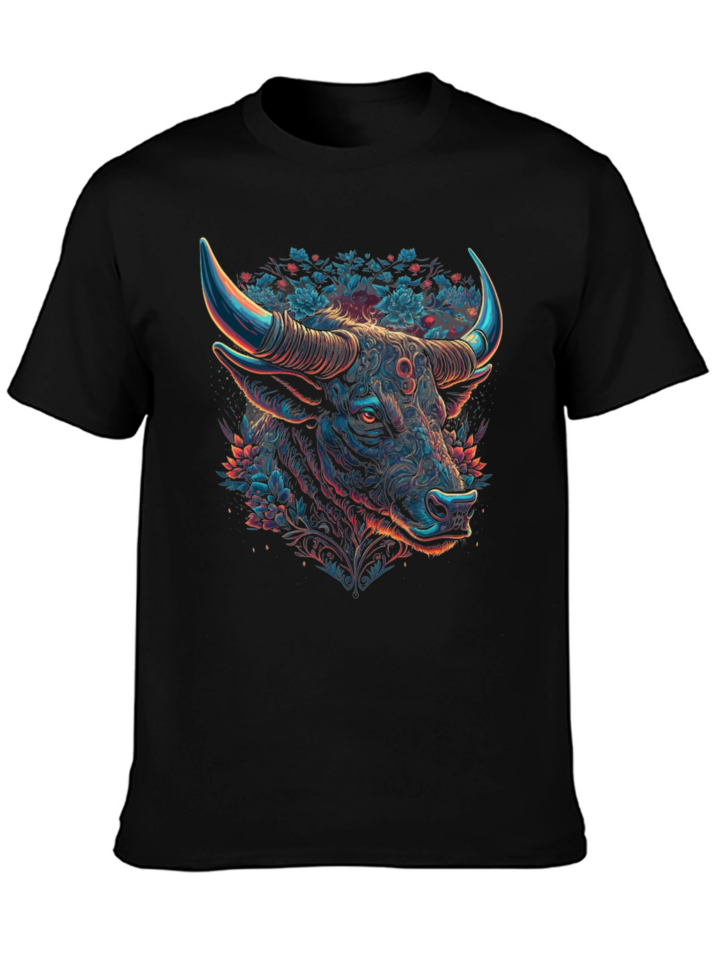 Taurus Bull Graphic Tee - Zodiac Black T-Shirt