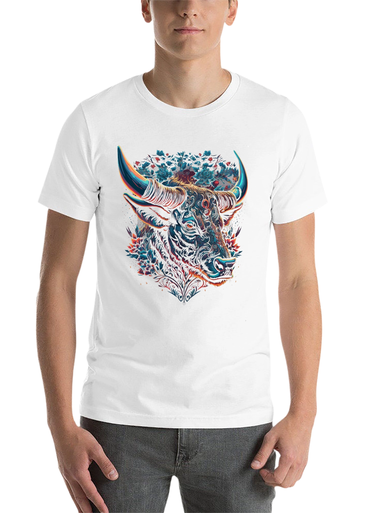 Taurus Bull Graphic Tee - Zodiac Black T-Shirt