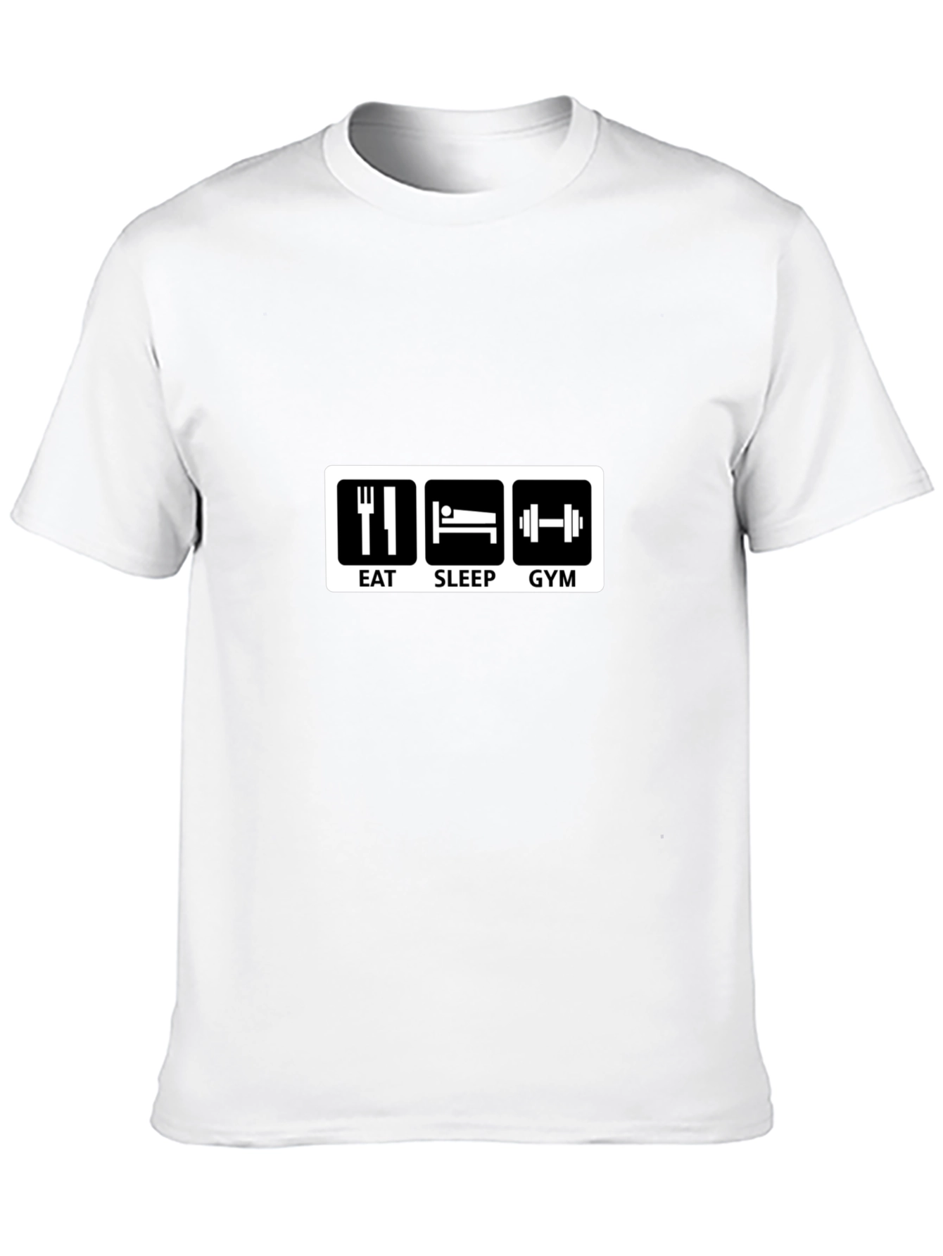 Eat Sleep Gym Black Graphic Tee
