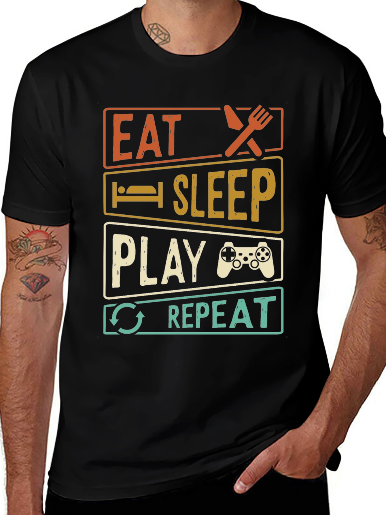 Eat Sleep Play Repeat Gamer T-Shirt