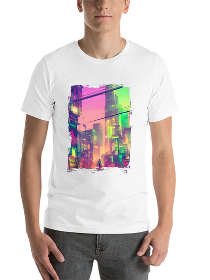 Cyberpunk City Graphic Tee - Futuristic Style